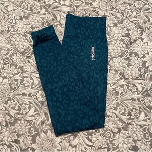 Gymshark Animal Print Teal Leggings